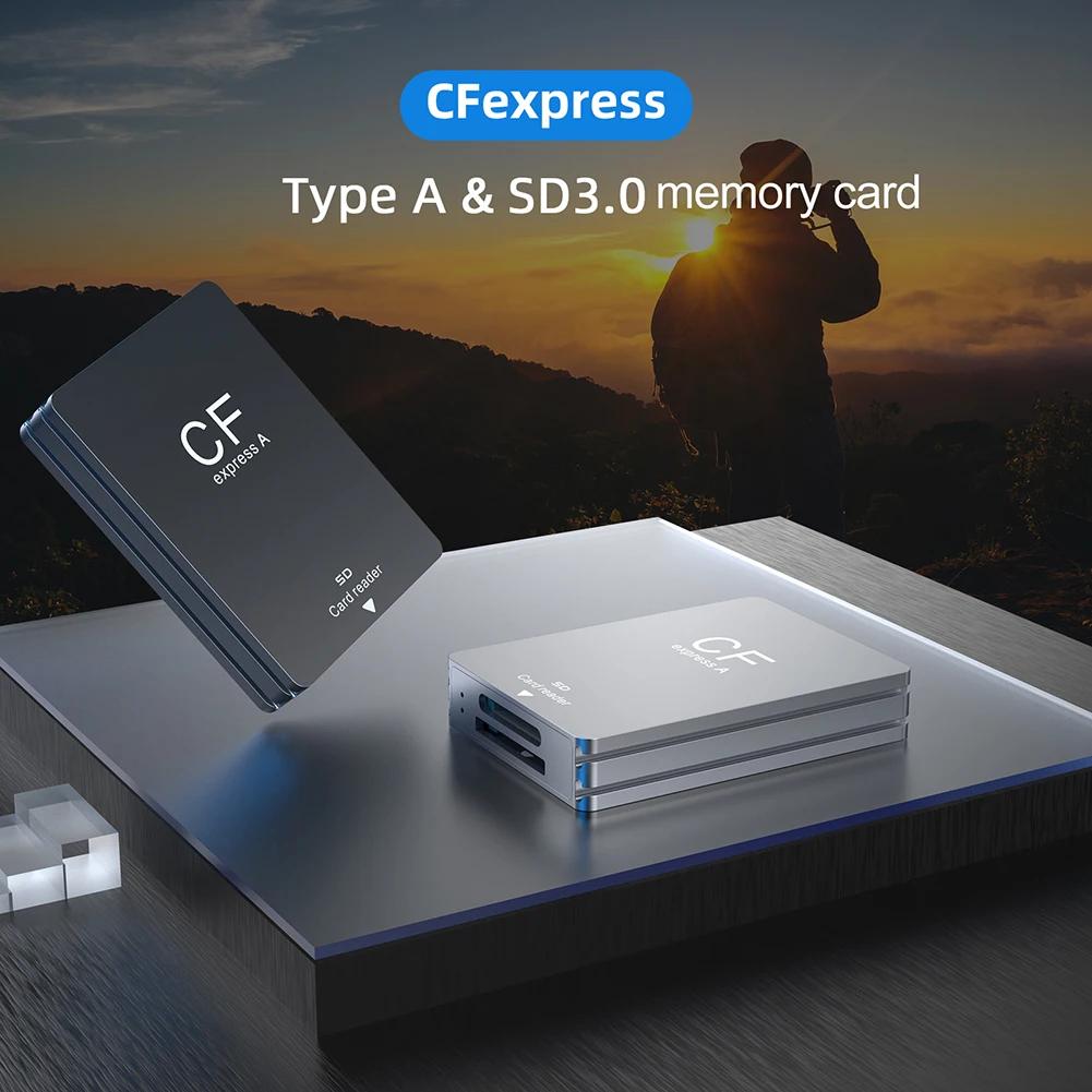 2 in 1 CFexpress A Ÿ SD ī  , USB 3.2 10Gbps ޸ ī , SLR USB C USB C/A ̺ 
